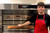 Moretti Forni P120E A2 49"W serie P Double-Deck Electric Pizza Bake Oven Tray Holder Slides, 16 Pizza Capacity, Refractory Stone Baking Chamber(2) 49"Wx26Dx7"H, 17.2 kW