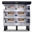 Moretti Forni P120E A3 49"W serie P Triple-Deck Electric Pizza Bake Oven Tray Holder Slides, 24 Pizza Capacity, Refractory Stone Baking Chamber(3) 49"Wx26Dx7"H, 25.6 kW