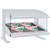 Hatco HXMS-36 39.9"W Heated LED Slant Merchandiser, Countertop Display, 1 Shelf, 7 Rods, Thermostatic Control, 1100 Watts, Infrared Heat