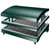 Hatco GR3SDS-27DCT 27.18"W Glo-Ray® Slant  Dual-Shelf  with Curved Top Heated Glass Merchandising Warmer, Countertop Display, 2 Shelves, 10 Rods, 1340 Watts, LED Lighting, Thermostat, Heated Glass Shelves