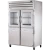 True STR2R-2HG/2HS-HC 52 5/8"W SPEC SERIES Reach-In Refrigerator, (2) Upper Glass and (2) Lower Solid Half-Height Swing Doors, (2) Sections, Top Mount, 1/2 HP, 47.4 cu. ft.