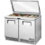 True TFP-48-18M-FGLID-HC 48 1/8"W Refrigerated Sandwich/Salad Prep Table, (2) Solid Doors, Flat Glass Lid, (18) 1/6-Size Top Pans, 8" Cutting Board, 1/5 HP, 17.7 cu. ft.