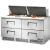 True TFP-64-24M-D-4-HC 64 1/8"W Refrigerated Sandwich/Salad Prep Table, (4) Drawers, (24) 1/6-Size Top Pans, 8" Cutting Board, 1/2 HP, 24 cu. ft.