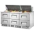 True TFP-72-30M-D-6-HC 72 1/8"W Refrigerated Sandwich/Salad Prep Table, (6) Drawers, (30) 1/6-Size Top Pans, 8" Cutting Board, 1/2 HP, 27.3 cu. ft.