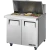True TSSU-36-15M-B-HC 35"W Mega-Top Refrigerated Sandwich/Salad Prep Table, (2) Solid Swing Doors, (15) 1/6-Size Pans, Rear Mount, 1/4 HP, 10.2 cu. ft.
