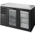 True TBR52-RISZ1-L-B-GG-1 52"W Black Single-Zone Reach-In Back Bar Refrigerator, (2) Glass Swing Doors, (2) Sections, Left Side Mount, 1/5 HP, 13.1 cu. ft.