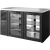 True TBR60-PTSZ1-L-B-GG-GG-1 60"W Black Single-Zone Pass-Thru Back Bar Refrigerator, (2) Glass Front and (2) Glass Rear Swing Doors, (2) Sections, Left Side Mount, 1/4 HP, 16 cu. ft.