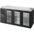 True TBR72-RISZ1-L-B-GGG-1 72"W Black Single-Zone Reach-In Back Bar Refrigerator, (3) Glass Swing Doors, (3) Sections, Left Side Mount, 1/4 HP, 20.2 cu. ft.