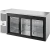 True TBR72-RISZ1-L-S-111-1 72"W Stainless Steel Single-Zone Reach-In Back Bar Refrigerator, (3) Glass Sliding Doors, (3) Sections, Left Side Mount, 1/4 HP, 20.2 cu. ft.