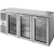 True TBR84-RISZ1-L-S-GGG-1 84"W Stainless Steel Single-Zone Reach-In Back Bar Refrigerator, (3) Glass Swing Doors, (3) Sections, Left Side Mount, 1/4 HP, 25 cu. ft.