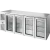 True TBR92-RISZ1-L-S-GGGG-1 92"W Stainless Steel Single-Zone Reach-In Back Bar Refrigerator, (4) Glass Swing Doors, (4) Sections, Left Side Mount, 1/4 HP, 27.8 cu. ft.