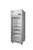 Atosa PLUS-R1-GS-R-PT 30"W Top Mount Pass-Thru Front Glass/Rear Solid Door Refrigerator, (1) Section (2) Doors (4) Shelves 23.7 Cu.Ft Capacity, Refrigerant R290, Right Hinged Door