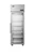 Atosa PLUS-R1-GS-R-PT 30"W Top Mount Pass-Thru Front Glass/Rear Solid Door Refrigerator, (1) Section (2) Doors (4) Shelves 23.7 Cu.Ft Capacity, Refrigerant R290, Right Hinged Door