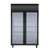 Atosa PLUS-F2B-GD-S-PT 53"W Top Mount Pass-Thru Front/Rear Glass Door Refrigerator, (2) Section (4) Doors (8) Shelves 46.3 Cu.Ft Capacity, Black, Refrigerant R290