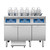 Atosa AEFF-50-3B 51"W CookRite Open Fryer w/ Filtration System, Electric, Full Vat, (3) x 50lb Oil Capacity Tank, (2) Fryer Baskets/Tank, (3) x 17kW, Baskets Auto Lift