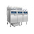 Atosa AEFF-50-3TB 51"W CookRite Open Fryer w/ Filtration System, Electric, Split Vat, (2) x 50lb + (2) x 25lb Oil Capacity Tank, (2) Fryer Baskets/Tank, (2)  x 17kW + (2) x 8.5kW, Basket Auto Lift