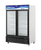 Blue Air BKGF49-HC 54.38'' 49.0 Cu. Ft. 2 Section White Glass Door Merchandiser Freezer, Refrigerant R290