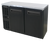 Blue Air BNB-48BT-HC 2 Door Narrow Back Bar Cooler,  Black Finish Exterior, 48-1/4"W x 24" D, R-290 Refrigerant
