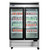 Atosa USA MCF8707GR 54" Two Section Merchandiser Refrigerator with 2 Swing Glass Door, 44.8/ Cu. Ft., R290