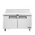 Atosa MSF8302GR 48.20"W Sandwich/Salad Top Refrigerator, (2) Section (2) Solid Hinged Doors, (12) 1/6 Poly Pans, 13.4 Cu/Ft Capacity, Rear Mount, Refrigerant R290