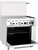 Atosa CookRite AGR-2B24GR- NG 36" 2 Burner & 24" Right-Side Griddle Natural Gas Range with Standard Oven - 118,000 BTU, 2 Hot Plates, 2 Griddle, 1 Oven