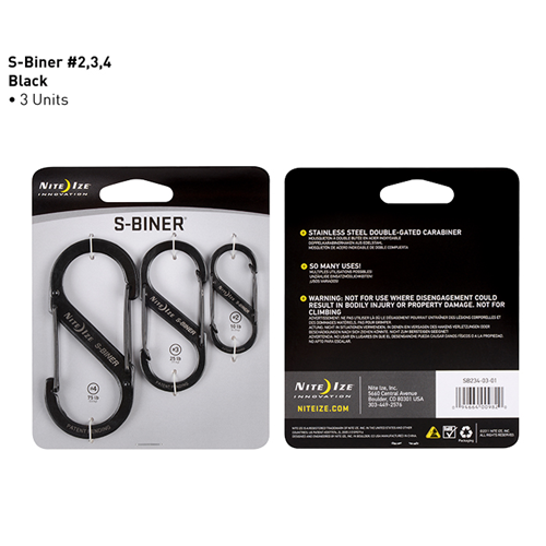 Nite-Ize S-Biner Stainless Steel Double Gated Carabiner SB234-03-01