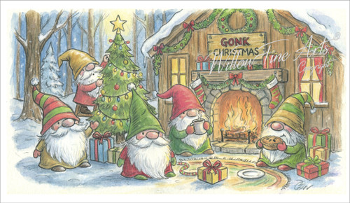 The Gonks at Christmas - Canvas Print