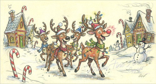 Jolly Prancers - Canvas Print