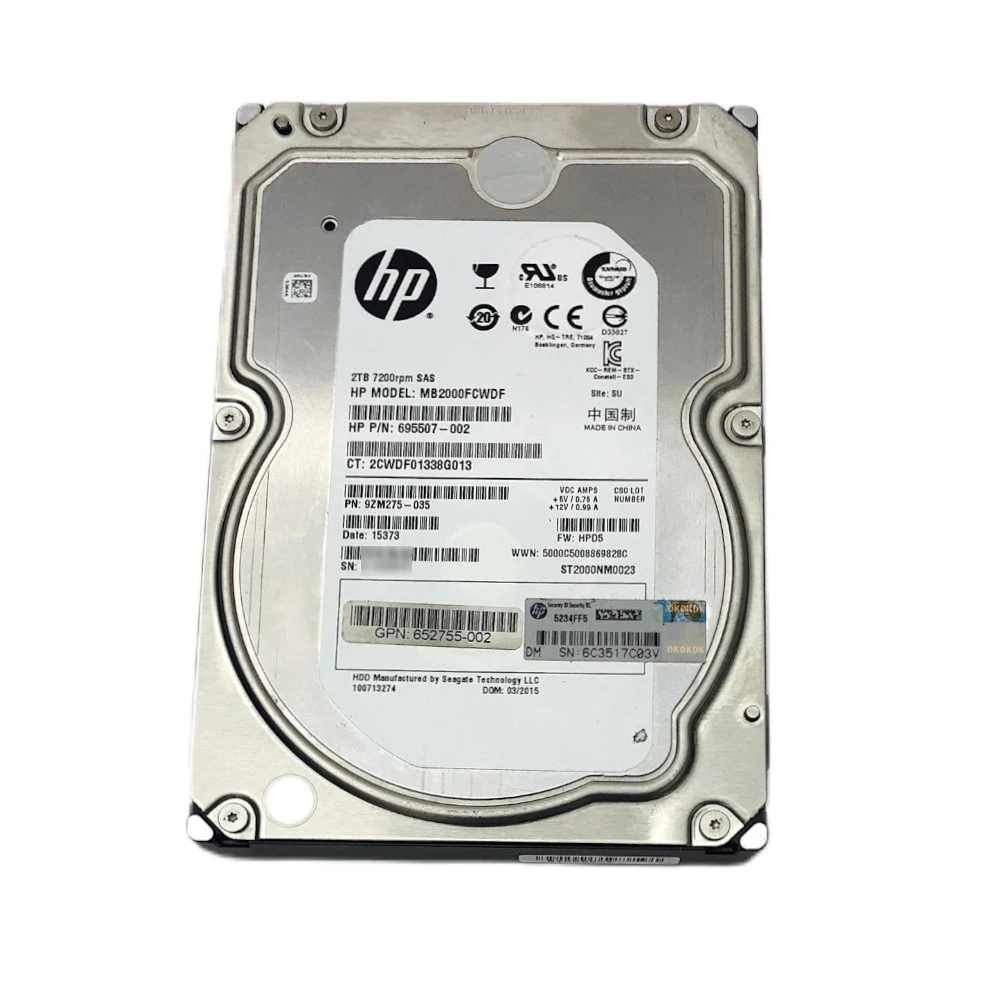 Disque dur HP MB2000FCWDF 2TB Sas II 7200Rpm 3.5