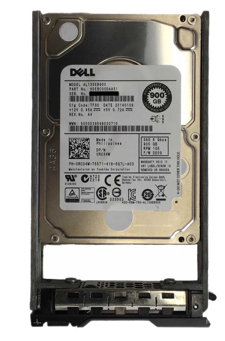 Dell 900GB 2.5in SAS Hard Drive AL13SEB900