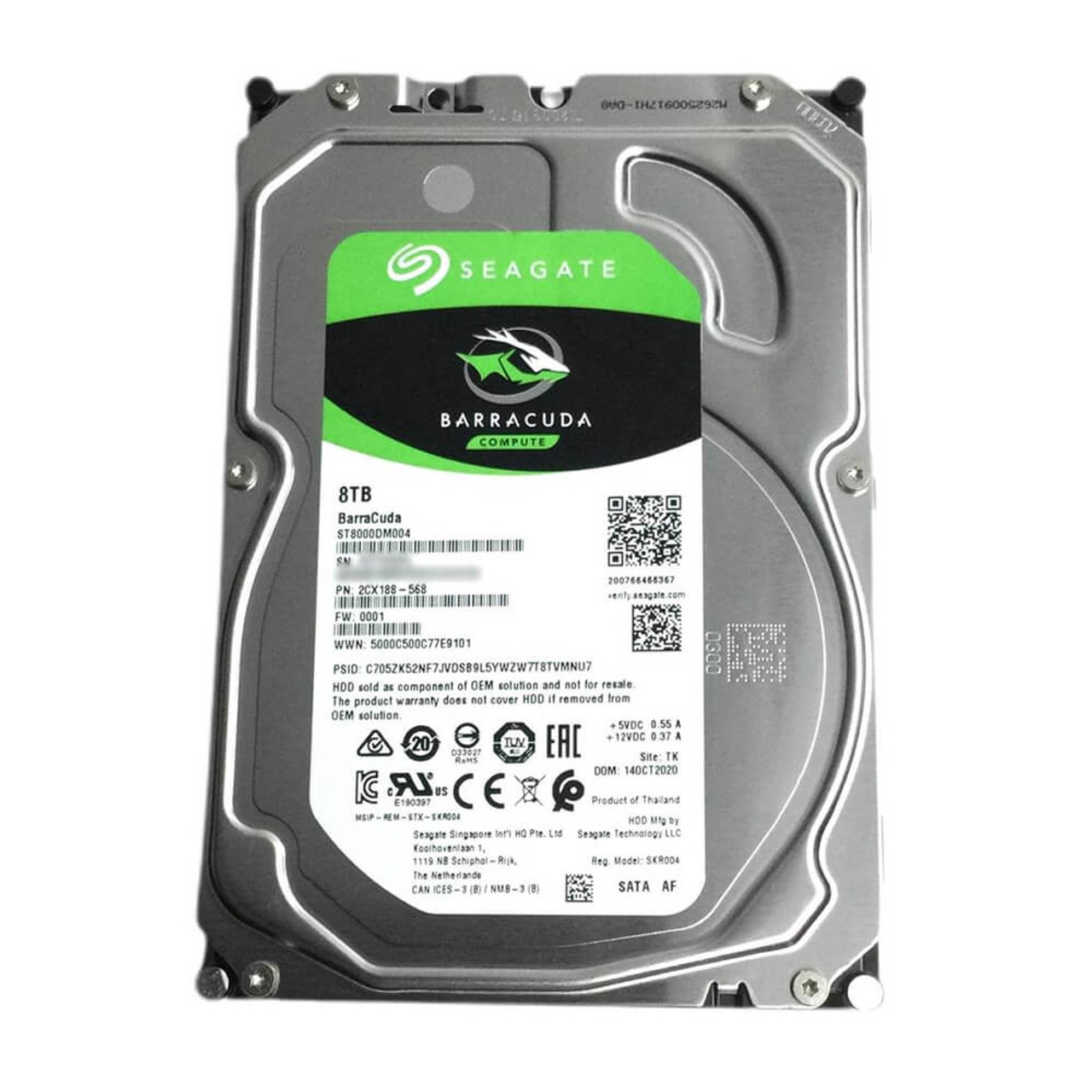 Seagate ST8000DM004 3.5in 8TB SATA 5.4K 6Gbps BARRACUDA Hard Drive