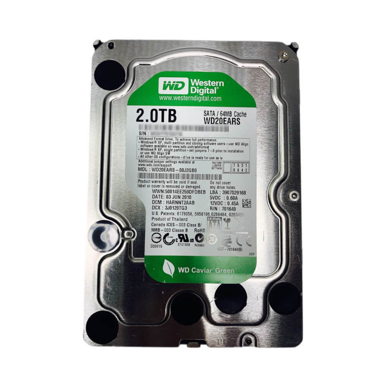 Western Digital - Western Digital製HDD　WD20EARS　2TB SATA300 Western Digital 2TB 3.5in SATA Hard Drive WD20EARS
