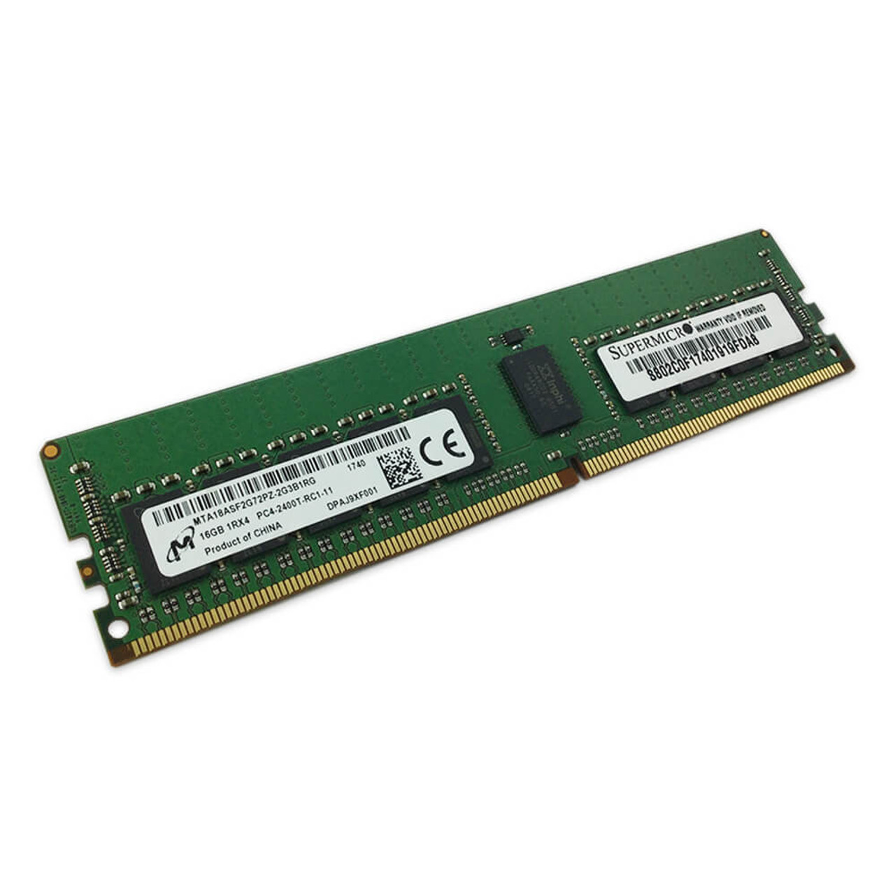 Micron 16GB PC4-2400T 1RX4 1.2V Memory MTA18ASF2G72PZ-2G3B1