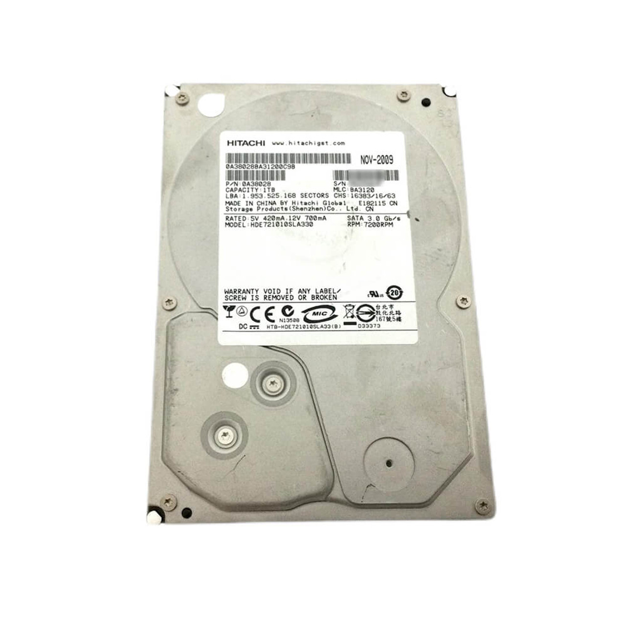 内蔵型ハードディスクドライブ Hitachi/HGST HDE721010SLA330 3.5 HDD 1TB Amazon | HGST-HDE721010SLA330 Hitachi 3.5インチHDD バルク品