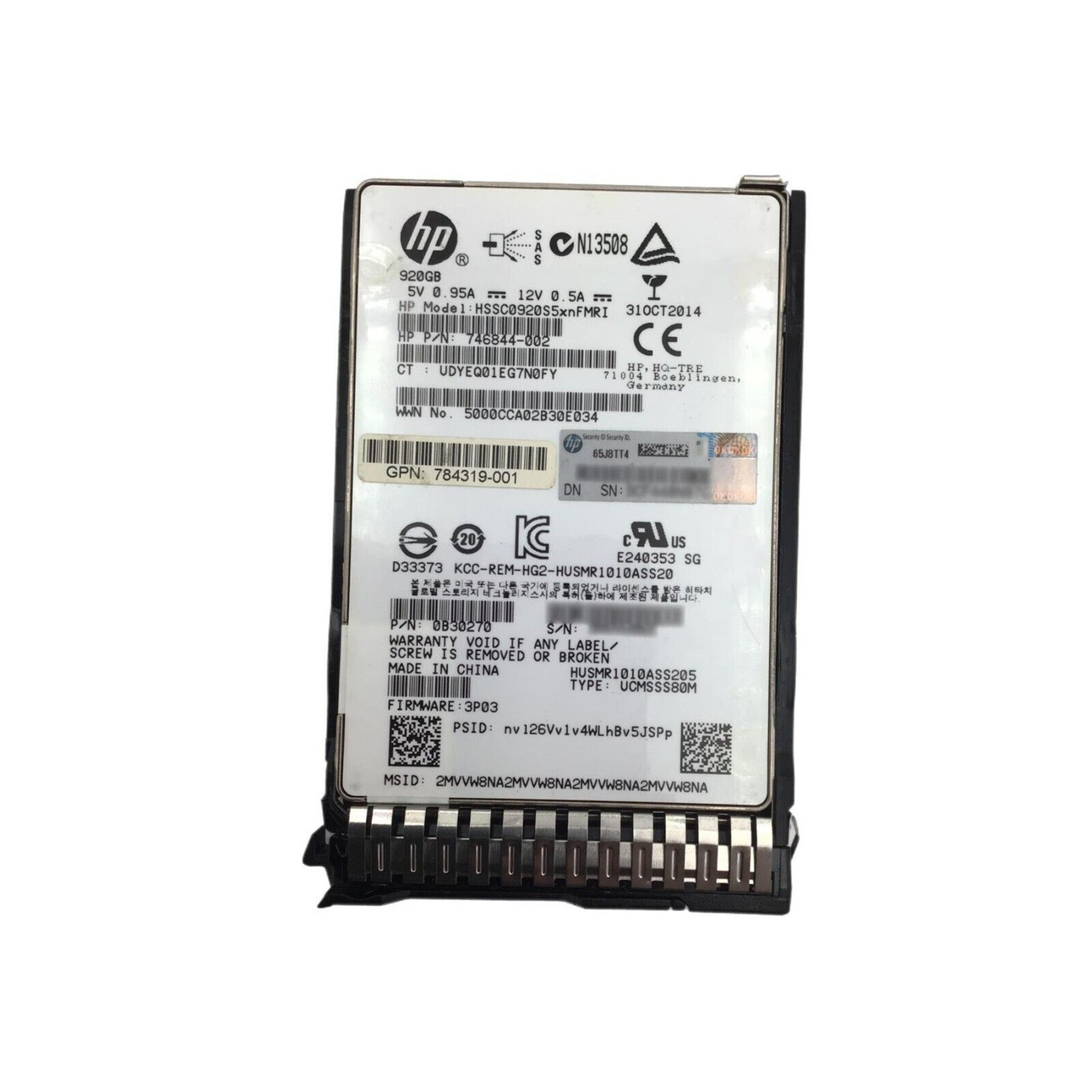 920GB SAS HSSC0920S5xnFMRI HP 2.5