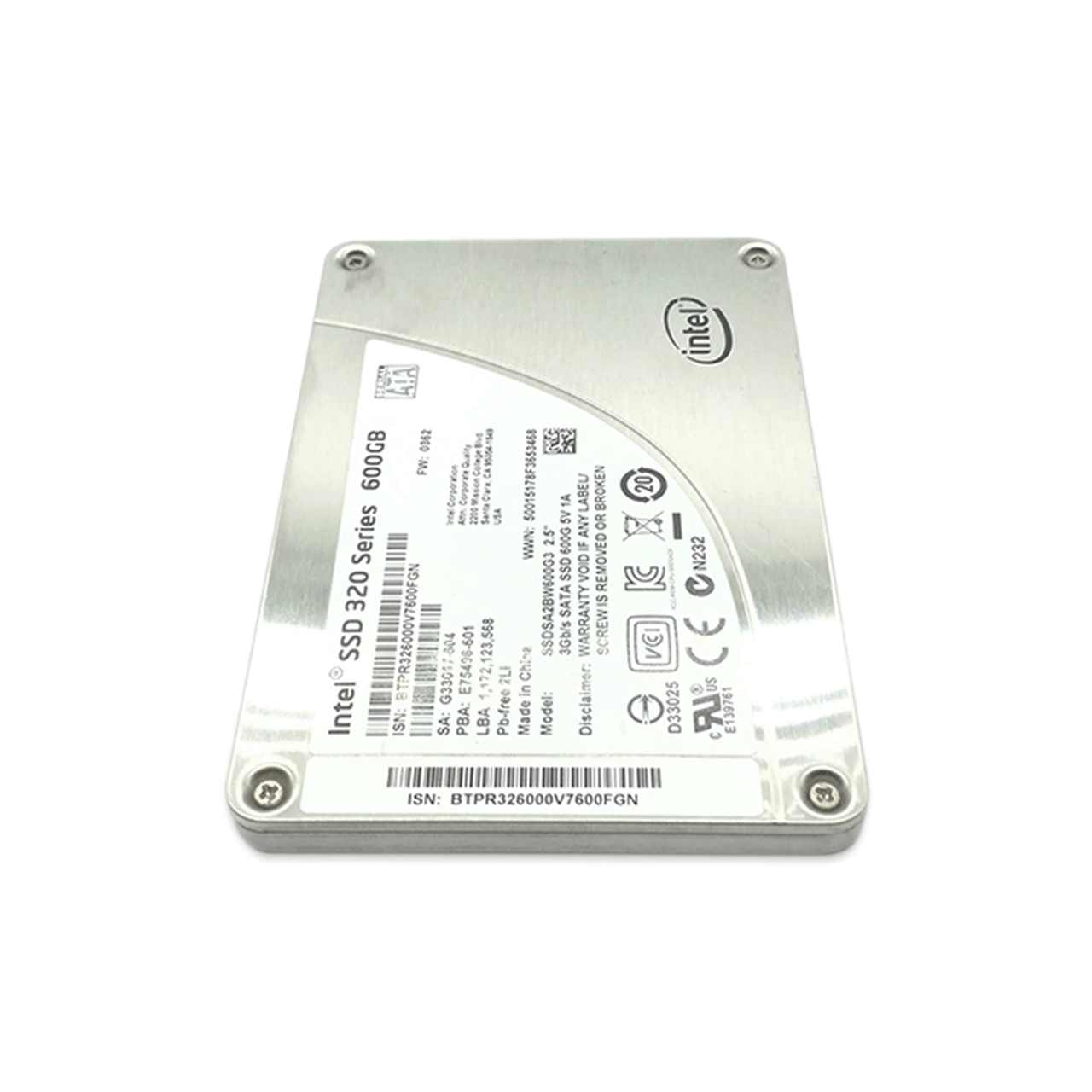 Intel 600GB 2.5in SSD Hard Drive SSDSA2BW600G3