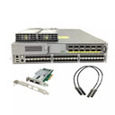 Cisco Switch with 48 LAN Ports bundled with network card, cables, and two power supplies.
