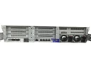 Rear view of an HPE ProLiant DL380 Gen10 server showing PCIe expansion slots, dual power supplies, and I/O ports isolated on a white background.