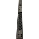 An angled close-up view of a black APC AP8941 vertical rack PDU showing numbered C13 and C19 power outlets along Bank 2.