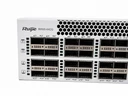 Front-left detail view of Ruijie Networks B6520-64CQ switch port array