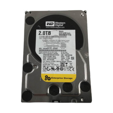 Front view of WD WD2003FYYS SATA Hard Drive