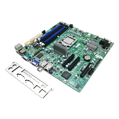 Side view of Supermicro X9SCL Motherboard