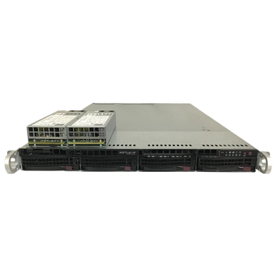 Supermicro Server with 4 2.5" Front Drive Bays and 2 power supplies.