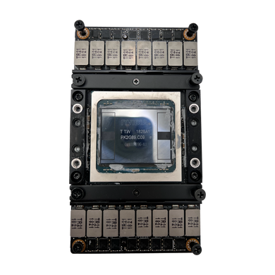 Top view of Nvidia Tesla V100