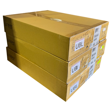 Side Photo Showing Box w/ Brand and Labels