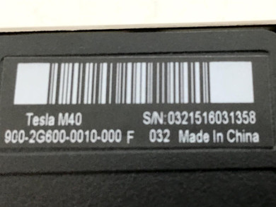 Info view of Nvidia Tesla M40 GPU