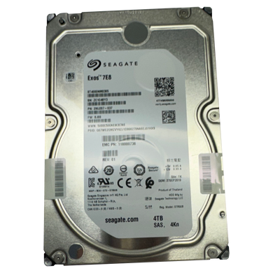 Front view of Seagate 4TB SAS 3.5" Server Drive