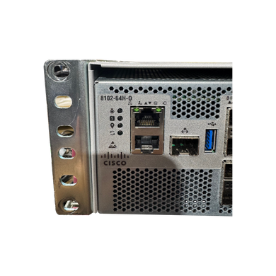 Close up view of Cisco 64 Port Switch