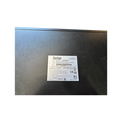 View of label for Raritan DKX3-116 Switch
