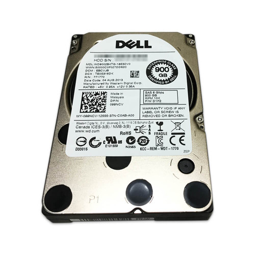 Front view of Dell WD9002BKTG 2.5in 1TB SAS HDD